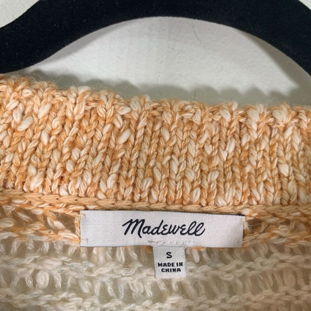 Madewell Sweater Women’s Small Striped Open Knit Wool Blend - Picture 2 of 6